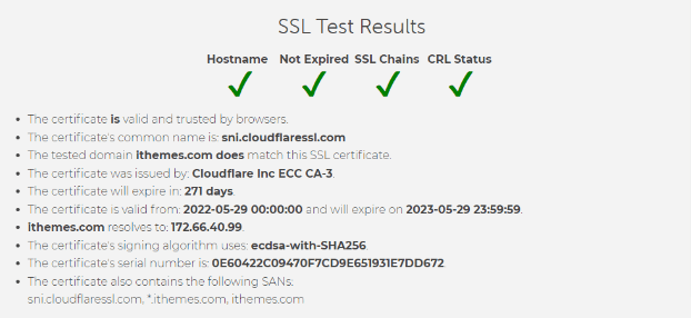 SSL 测试结果